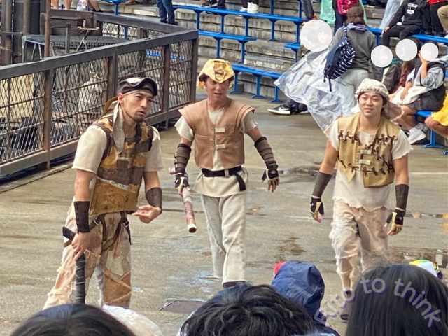 USJウォーター・ワールド前説での3人の画像