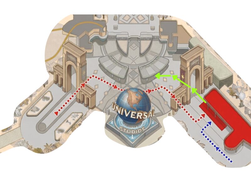 USJエントランスまでの移動ルート